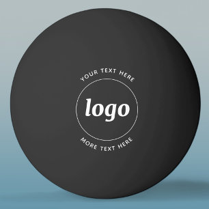 Balle De Ping Pong Logo Simple Avec Entreprise Texte
