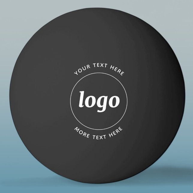 Balle De Ping Pong Logo Simple Avec Entreprise Texte (Simple logo with custom text business branding promotional ping pong ball)