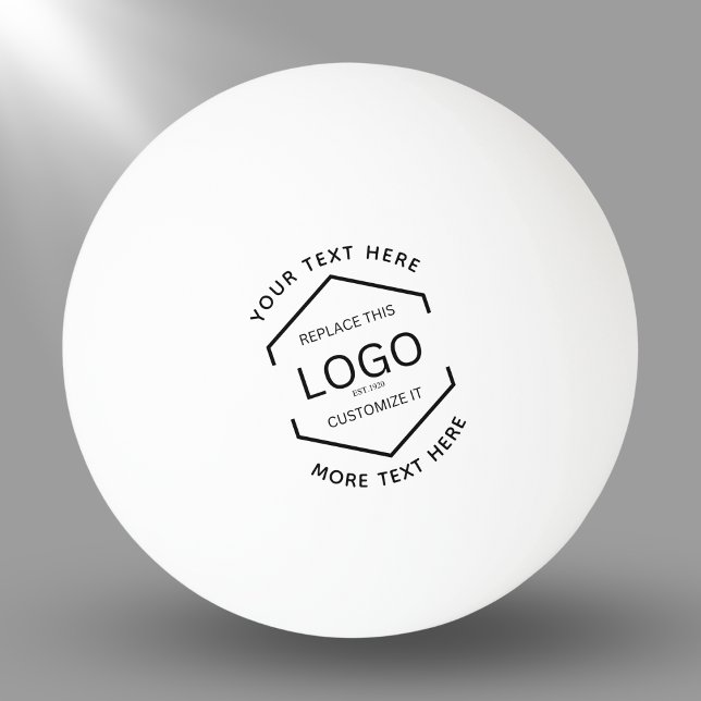 Balle De Ping Pong Logo Texte Blanc Arrière - plan Entreprise Promoti (Créateur téléchargé)