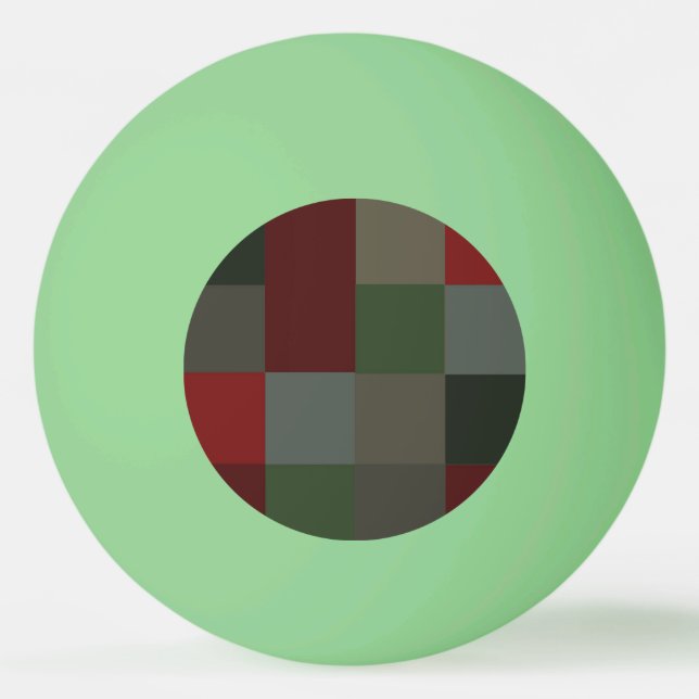 Balle De Ping Pong Luminosité de Noël en vert foncé (Devant)
