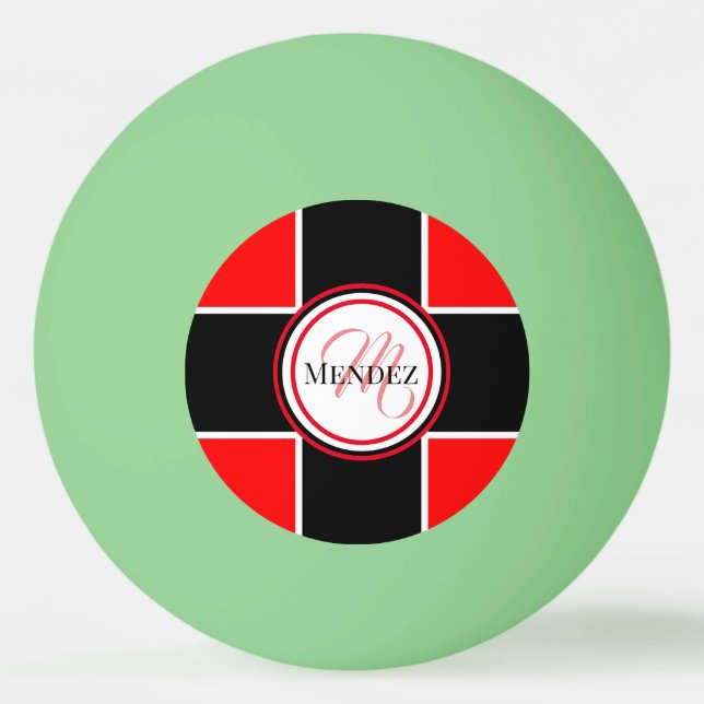 Balle De Ping Pong Luminosité Monogramme Dans La Bal De Ping Pong Som (Devant)