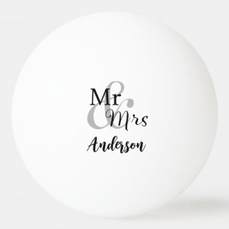 Balle De Ping Pong M. & Mme Mariage Couple Nom de famille personnalis