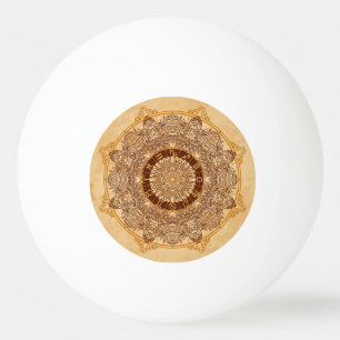 Balle De Ping Pong Mandalas, zodiac, orné, cercle vintage.