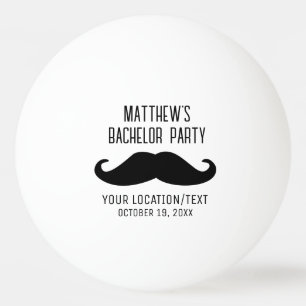 Balle De Ping Pong Mariage de la Mustache noire de la fête de bachelo