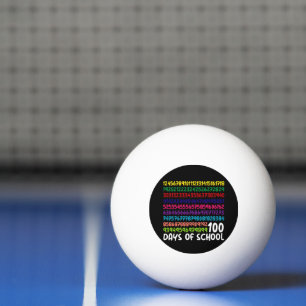 Balle De Ping Pong Math Nombres 100e Jour d'École Enseignant Enfants 