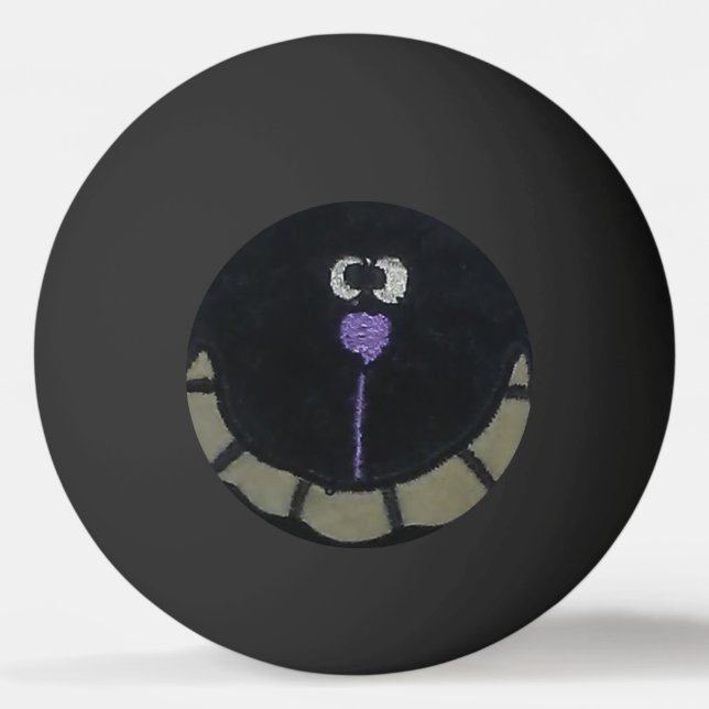 Balle De Ping Pong Mauvais chat rêveur (Devant)