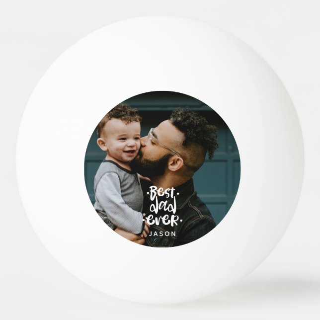 Balle De Ping Pong Meilleur papa jamais personnalisé Fête des pères p (Devant)