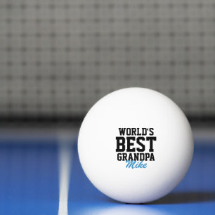 Balle De Ping Pong Meilleure grand-père Fête des pères noire et bleue