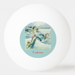 Balle De Ping Pong Mermaid Riding Serpent de mer Thunder_Cove