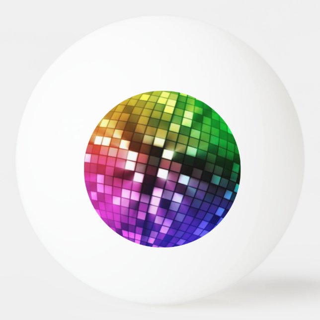 Balle De Ping Pong mirorball arc-en-ciel (Dos)