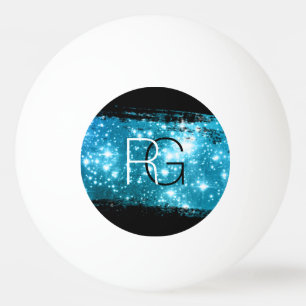Balle De Ping Pong Monogramme blanc et noir, Brosse de Stardust