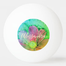 Monogramme botanique aquarelle florale colorée