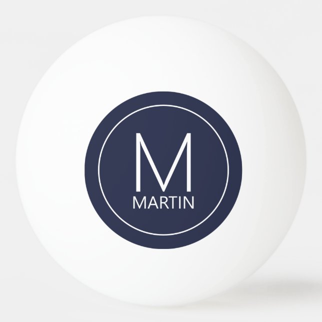 Balle De Ping Pong Monogramme et nom personnalisé moderne Ping Pong B (Devant)