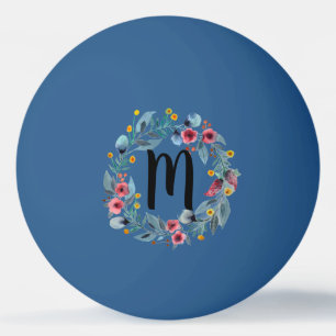 Balle De Ping Pong Monogramme floral