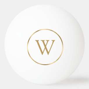 Balle De Ping Pong Monogramme Gold Modern