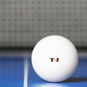 Balle De Ping Pong Monogramme initial coloré