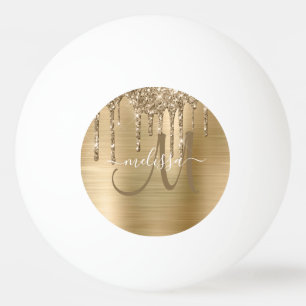 Balle De Ping Pong Monogramme métallique à brosse à Parties scinti
