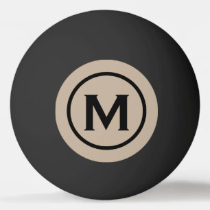 Balle De Ping Pong Monogramme noir simple