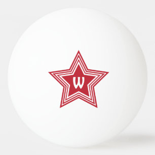Balle De Ping Pong Monogramme rouge Super Star