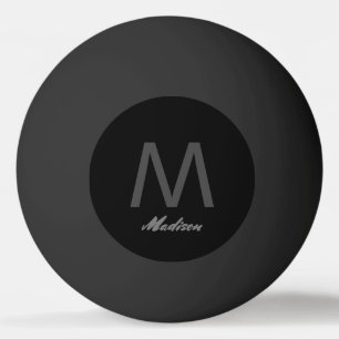 Balle De Ping Pong Monogrammes Cadeau Mariage Favoriser Elégant Gris 