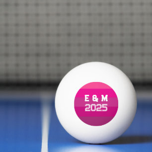 Balle De Ping Pong monogrammes et années personnalisables