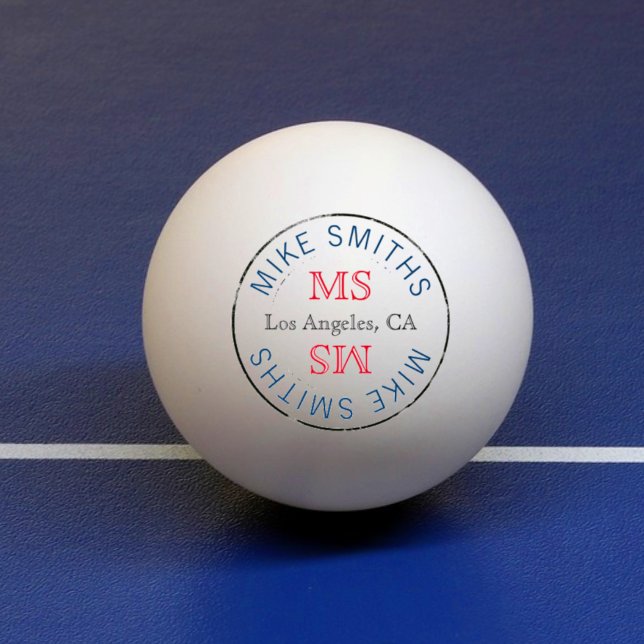 Balle De Ping Pong monographie de cercle stylisé table_tennis (Créateur téléchargé)