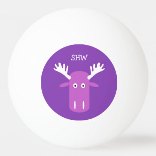 Balle De Ping Pong Moose Head Pop Art personnalisé monogramme ping po
