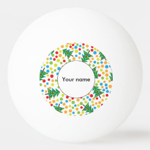 Balle De Ping Pong Motif d'arbres de Noël