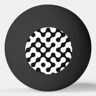 Balle De Ping Pong Motif de labyrinthe noir