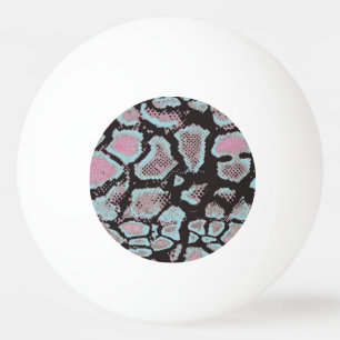 Balle De Ping Pong Motif de peau animale, design vintage.