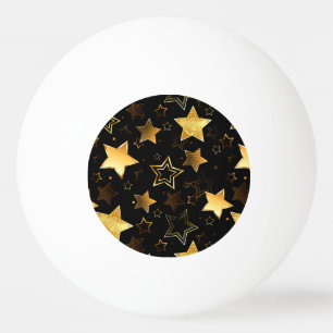 Balle De Ping Pong Motif sans couture avec étoiles d'or