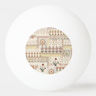 Balle De Ping Pong Mughal Floral Paisley : Ethnic Digital Elegance.