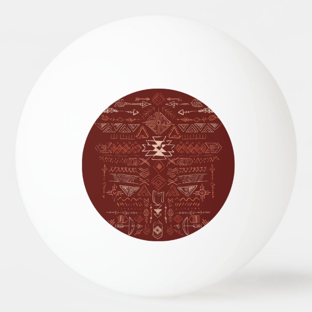 Balle De Ping Pong Navajo Aztec : Ethnic Doodle Motif. (Devant)