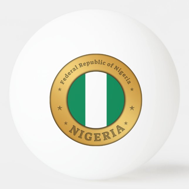 Balle De Ping Pong Nigeria Flag (Devant)