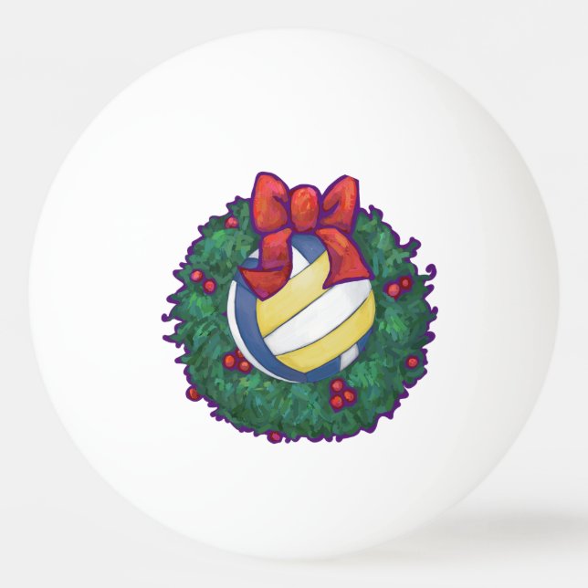 Balle De Ping Pong Noël de volley-ball (Dos)