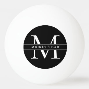 Balle De Ping Pong Nom du monogramme personnalisé