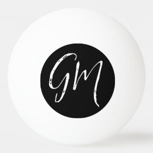 Balle De Ping Pong Nom personnalisé Initiales personnalisées deux let