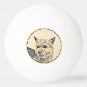 Balle De Ping Pong Norwich Terrier Peinture - Cute Original Chien Art