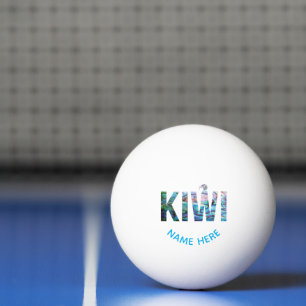 BALLE DE PING PONG NOUVELLE-ZÉLANDE PERSONNALISÉE KIWI PAUA PING PONG