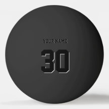 Numéro et nom personnalisés en noir simple
