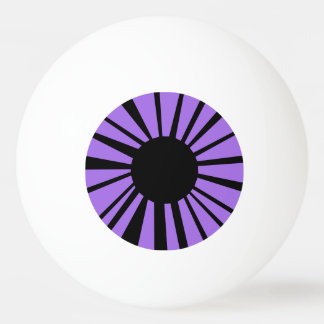 Balle De Ping Pong Oeil violet et Noir sur l'oeil blanc