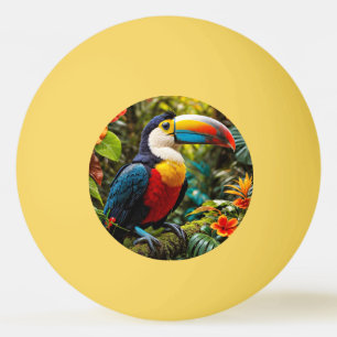 Balle De Ping Pong Oiseau Toucan coloré