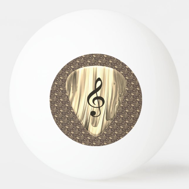 Balle De Ping Pong Onglet de guitare de notes musicales personnalisée (Devant)