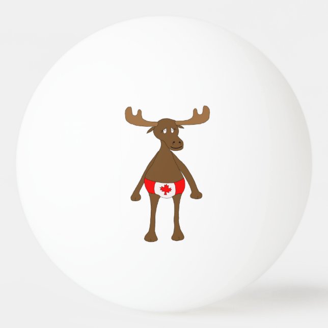Balle De Ping Pong Orignaux canadiens (Devant)
