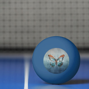 Balle De Ping Pong Papillon à texture gris bleu