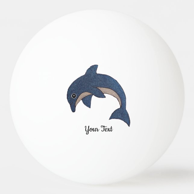 Balle De Ping Pong Parties scintillant de saut Look Dauphin bleu fonc (Devant)