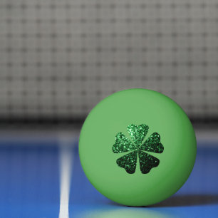 Balle De Ping Pong Parties scintillant vert foncé scintille Shamrock 