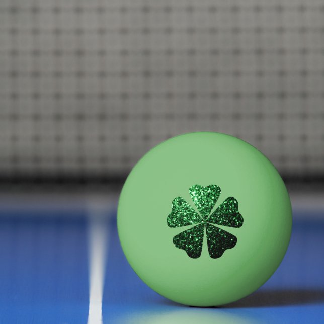 Balle De Ping Pong Parties scintillant vert foncé scintille Shamrock  (Filet)