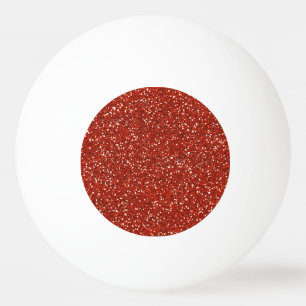 Balle De Ping Pong Parties scintillantes rouges élégantes
