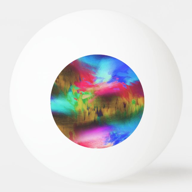 Balle De Ping Pong Patchwork de couleurs (Dos)